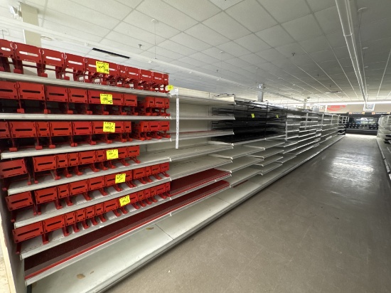 Gondola run - 3’ & 4’ sections - 78” H - 23” base shelves - 21” shelving -