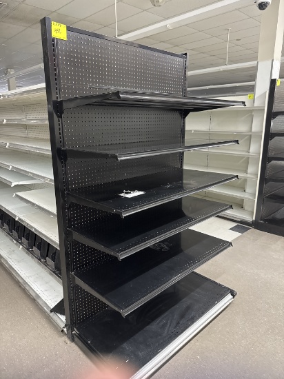 Gondola end cap - 4’ - 7’ H - 23” base shelves - 22” shelving - sold by ft