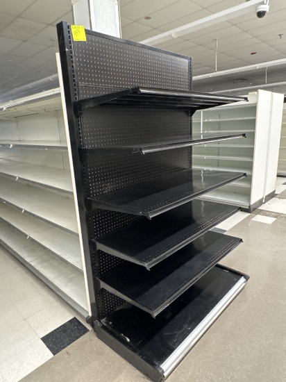 Gondola end cap - 4’ - 7’ H - 23” base shelves - 22” shelving - sold by ft