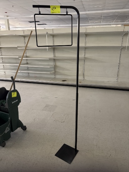 Metal floor stand sign holder