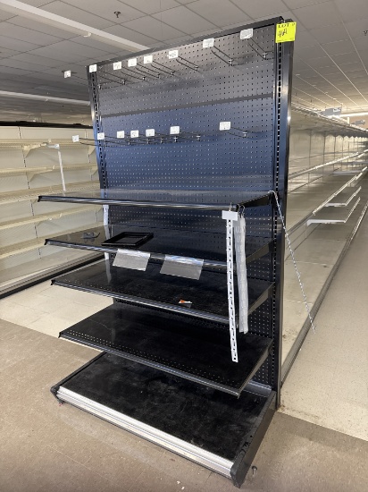 Gondola end cap - 4’ - 7’ H - 23” base shelf - 21” shelving - sold by ft