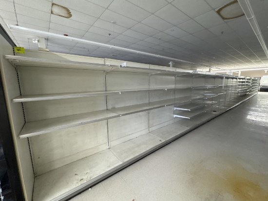Gondola run - 3’ & 4’ sections - 78” H - 23” base shelf - 31” shelving - so