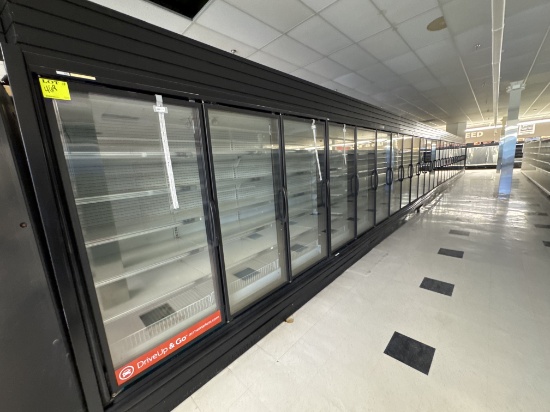 27 door refrigeration run - 6 sections - low temp - remote - priced per doo