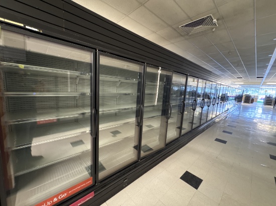 27 door refrigeration run - 6 sections - low temp - remote - priced per doo