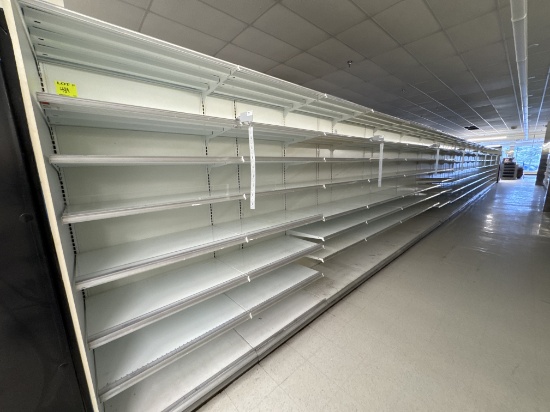 Gondola wall run - 3’ x 4’ - 92” H - 23” base shelves - 21” shelves - sold