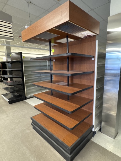 Wood end cap - 4’ x 28” x 91” H