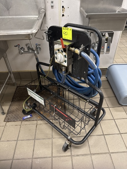 Ecolab chemical wash mobile station w/ high temp hose and nozzle