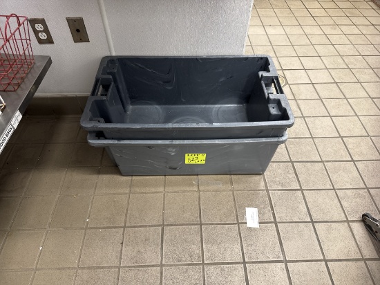 Large plastic food service bins - lot of 2