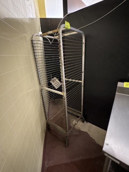 Steel mobile kitchen rack - 17” pan size