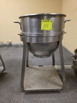 Hobart 60qt mixing bowl with rolling stand