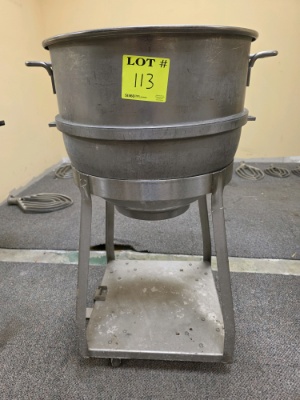 Hobart 80qt mixing bowl with rolling stand
