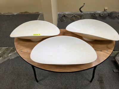 Plastic footed scale scoop (lot of 3)