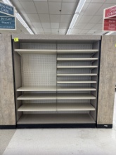 Gondola end cap - 87” H - 2 @ 3’ sections - 20” shelves - sold by ft