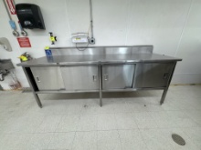 Stainless steel table - 8’ x 32”