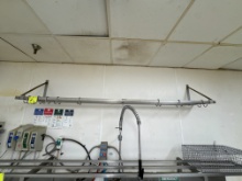 Stainless steel wall mounted shelf for 3 compartment sink - 14” x 8’