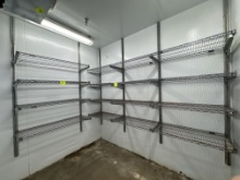 Wall mounted shelving beams x6 - 16 shelves @ 4’ x 18” / 3’ x 18”