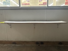 Wood mounted shelf - 5’ x 14”