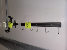 Lot of 2 wall mounted tablet holders and magnetic knife holder