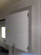 Wall mounted shelf cabinet w/ adjustable shelves - 35” x 9” x 49” H