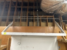 Hanging/Mounted wood shelf w/ electrical box , lighting , surge protector -