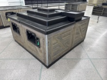 Produce table - 2 pieces - risers included - 74” x 74”