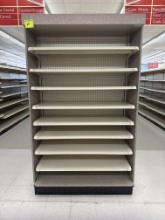End cap - 87” H - 4’ section - 19” shelves - sold by ft