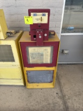 Outdoor newspaper rack machine - locked
