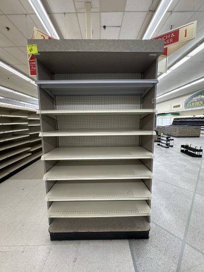 Gondola end cap - 86.5” H - 4’ section - 19” shelves - sold by ft