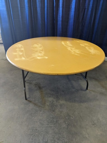 5' Round Wooden Banquet Table