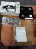 Weigh scale handheld shower waterfall shower spout and glass faucet