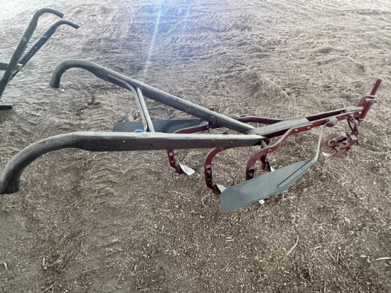 Horse Drawn Cultivator With Shields Intact And Wooden Handle