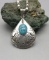 Double Sided Turquoise and Sterling Silver Necklace