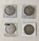 Four Morgan Silver Dollars