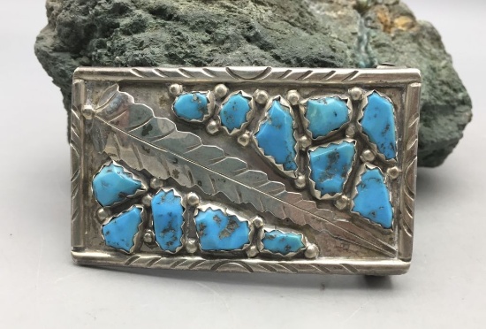 Wayne Cheama Zuni Belt Buckle