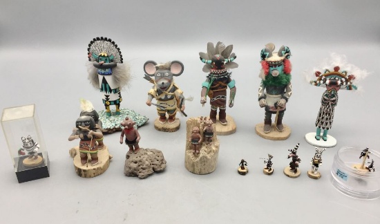 Group of 14 Mini Kachinas