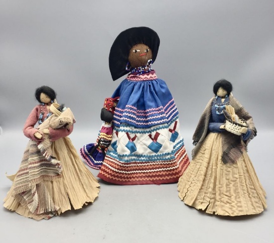 Three Handmade Dolls