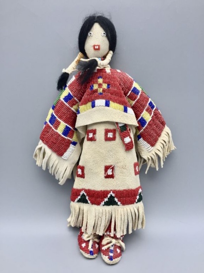 Hand Beaded Vintage Sioux Doll