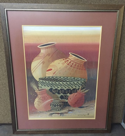 Large Michael Chiago Painting Framed