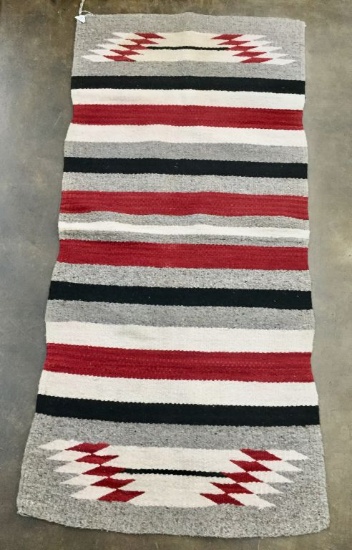 Vintage Navajo Double Saddle Blanket Textile