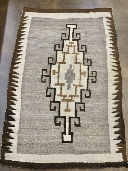 Circa 1930s Two Grey Hills Textile