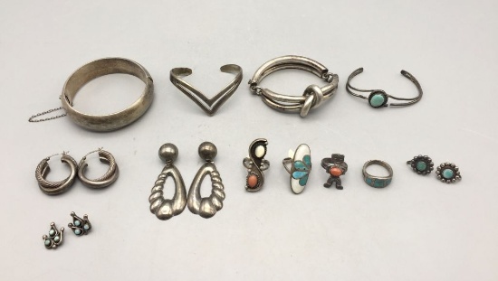Group of Miscellaneous Sterling Silver Jewelry
