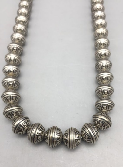 Stamped Navajo Pearls Necklace