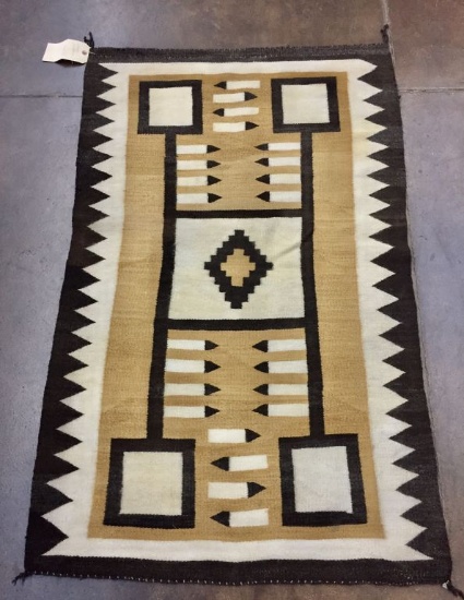 Vintage Storm Pattern Navajo Textile