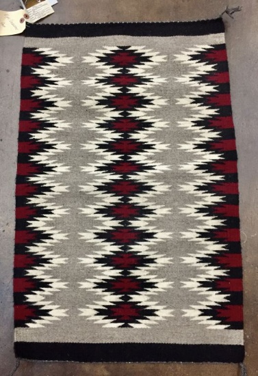 Navajo Textile with Weavers Picture