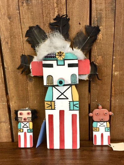 Three Hopi Flat Dolls