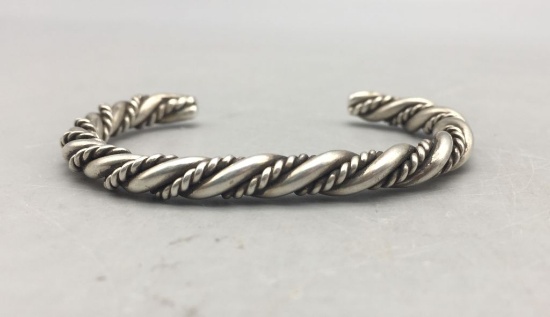 Vintage Twisted Wire Sterling Silver Bracelet