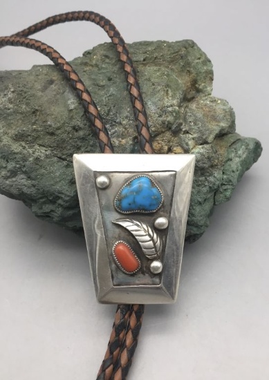 Vintage Turquoise and Coral Bolo