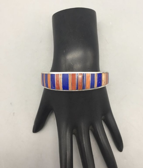 Multi-stone Channel Inlay Bracelet