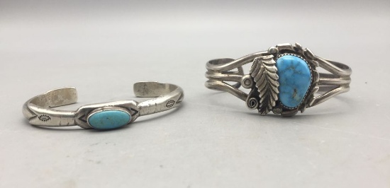 Two Vintage Turquoise Bracelets