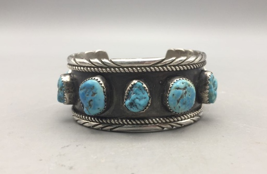 Vintage Seven Stone Turquoise Bracelet